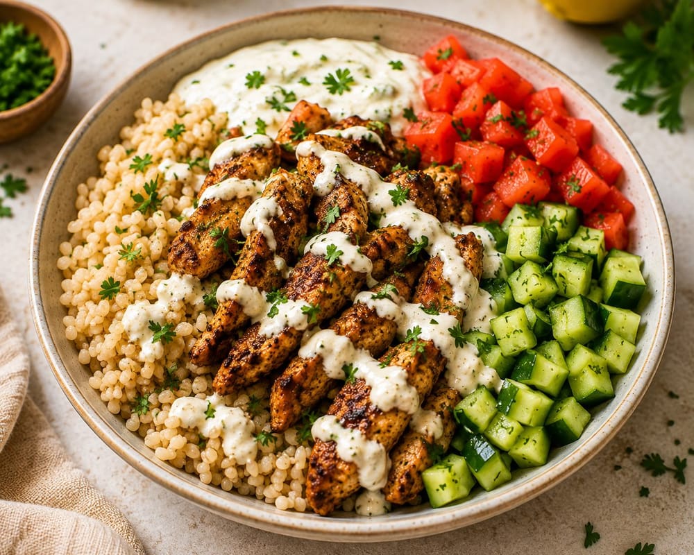 Balanced Chicken Shawarma Bowl