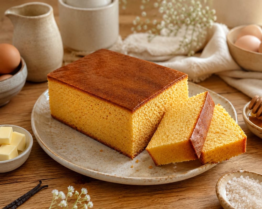 Balanced Honey-Yuzu Castella with Greek Yogurt