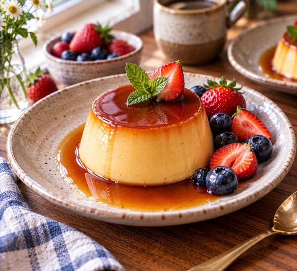 🍮 Balanced Japanese Purin with Light Caramel