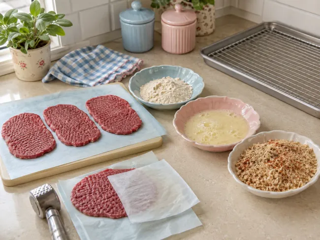 Prepare the Meat and Breading Stations