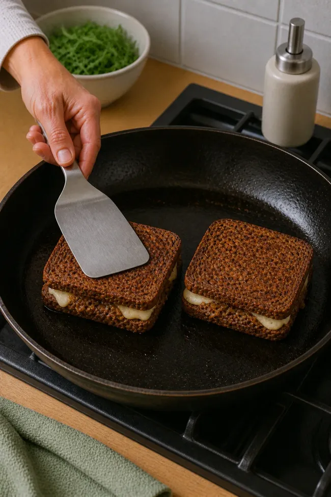 Griddle the Sandwiches Golden