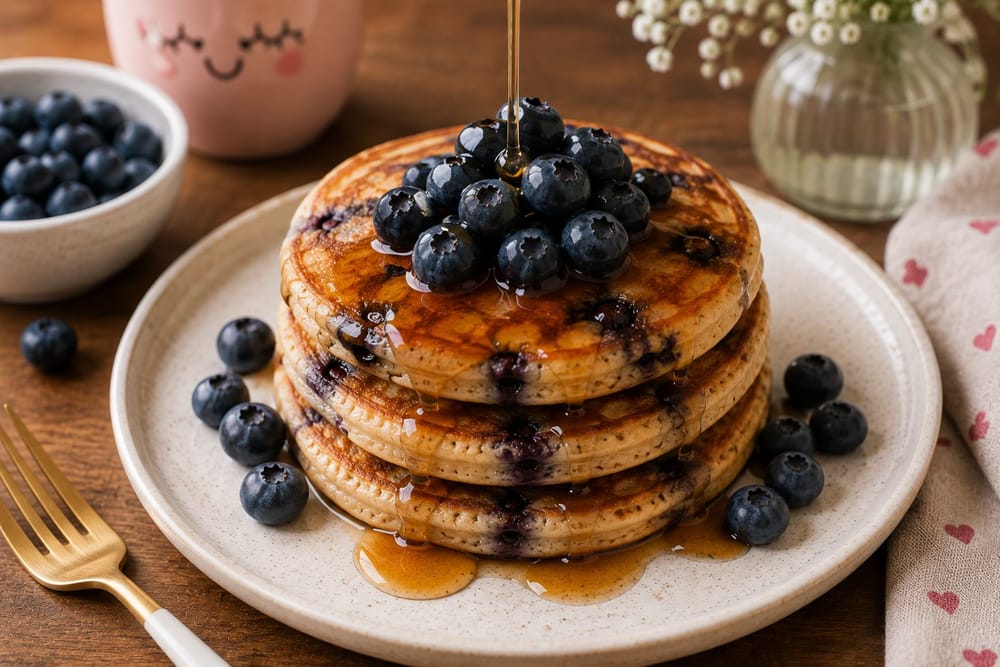 Balanced Protein Blueberry Pancakes