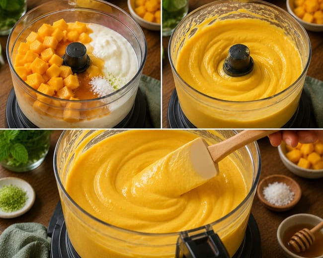 Blend the Frozen Yogurt Base