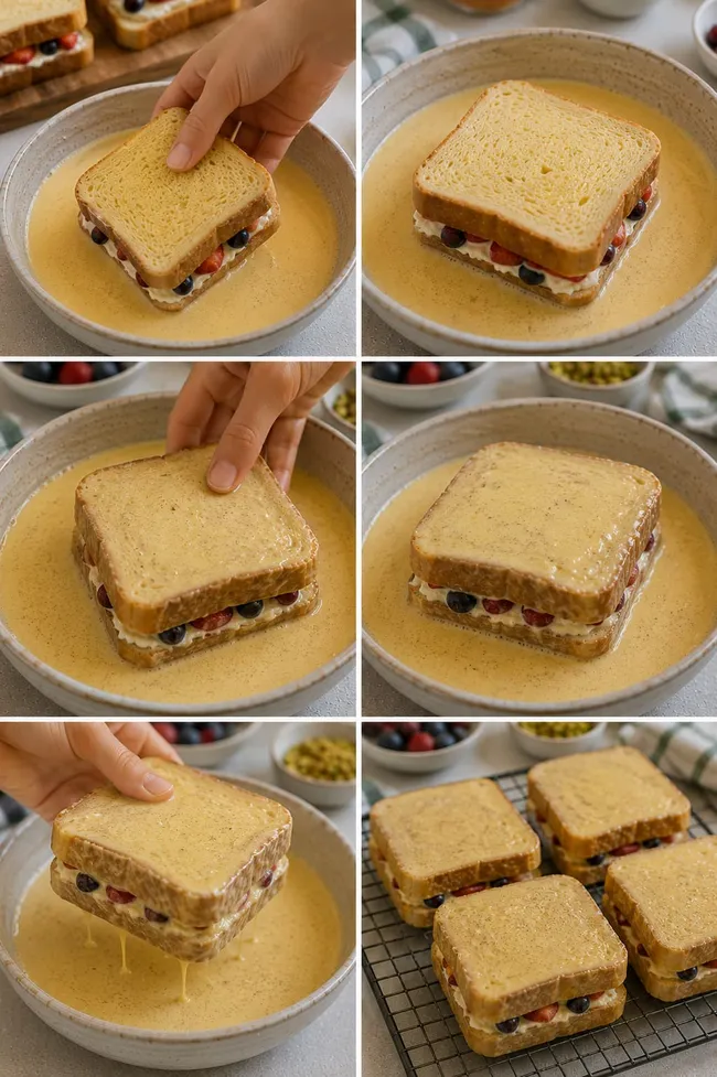 Coat the Bread in the Custard