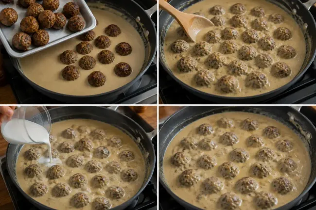 Finish Cooking the Meatballs