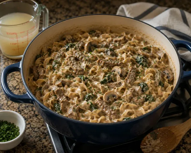 Terminar el Stroganoff