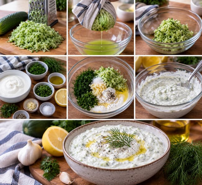 Prepare the Homemade Tzatziki