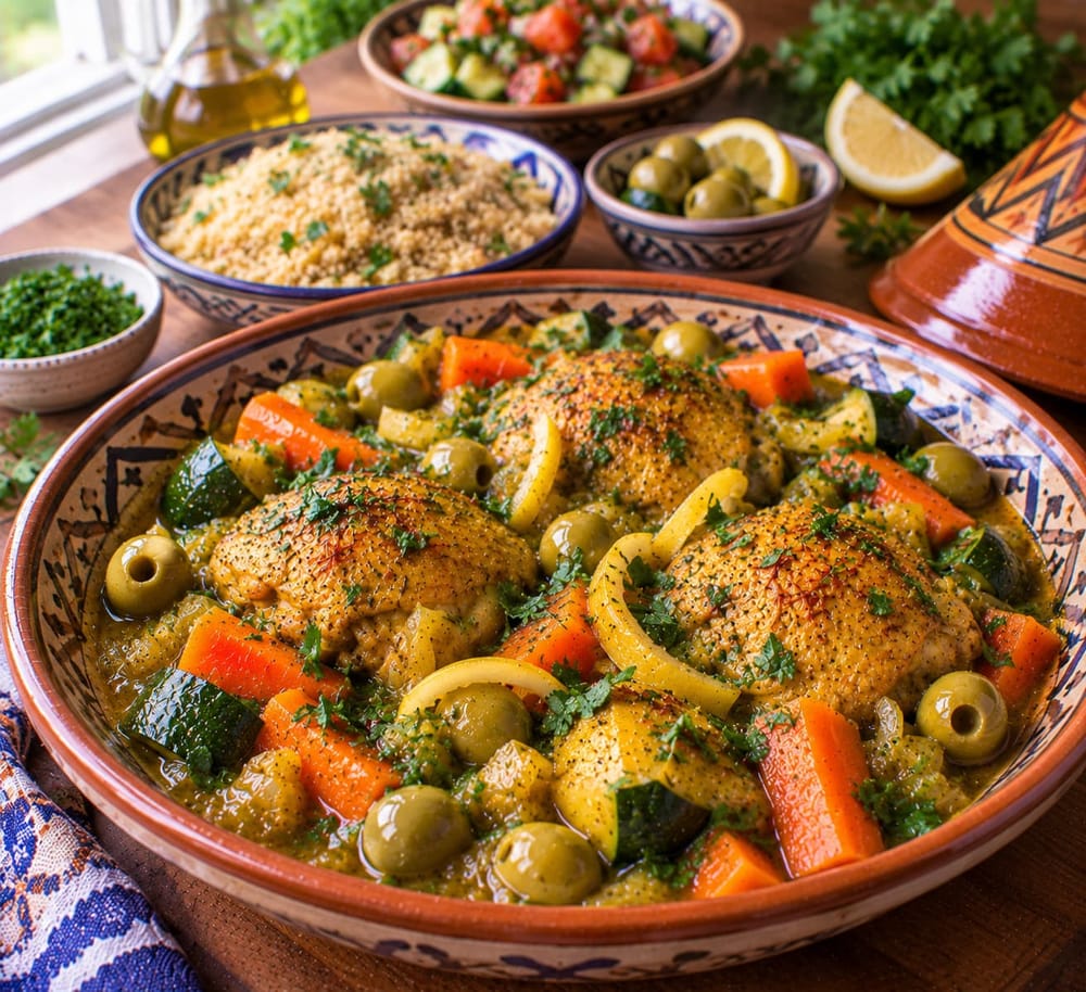 Healthy Chicken Tagine with Preserved Lemon & Olives