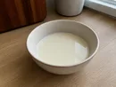 Milk or unsweetened soy milk