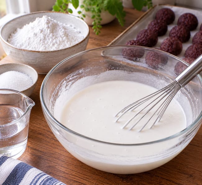 Prepare the glutinous rice dough