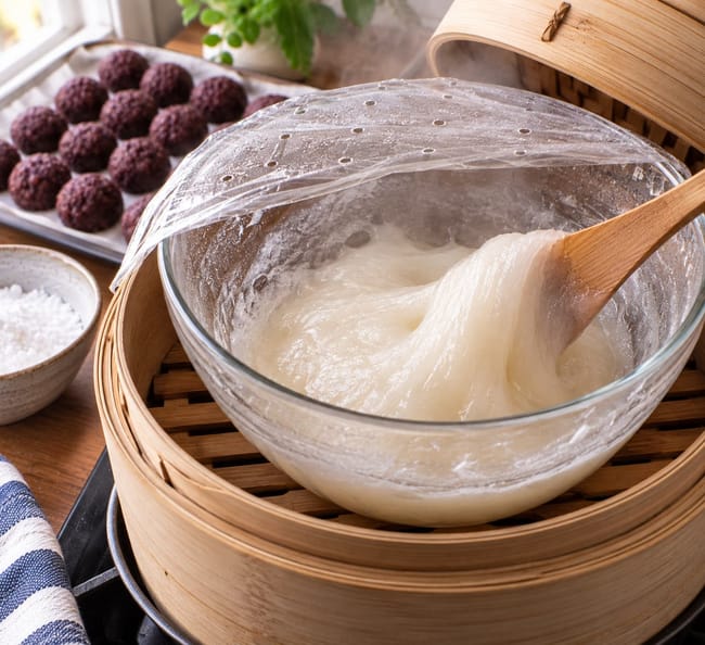 Steam the dough
