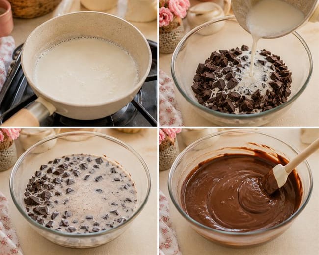 Prepare the chocolate dip