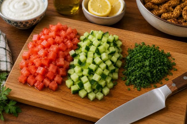 Prepare the Fresh Vegetables